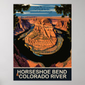 Hoefijzer Bend en Colorado River, Reizen Poster (Voorkant)