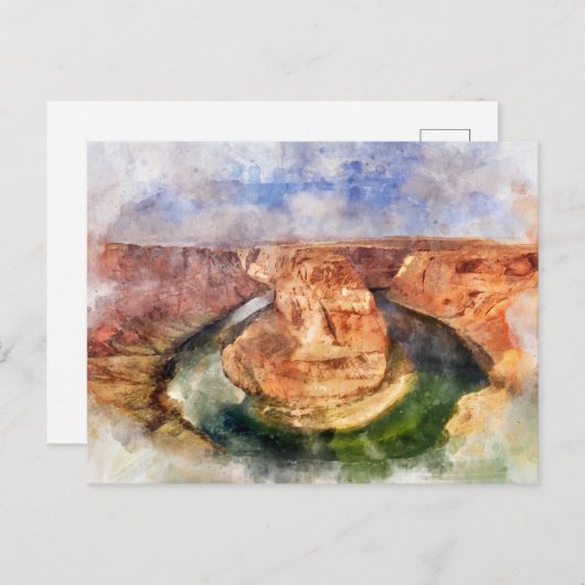 Hoefijzer Bend in Grand Canyon waterverf Briefkaart (Voorkant / Achterkant)