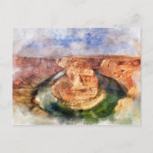 Hoefijzer Bend in Grand Canyon waterverf Briefkaart (Voorkant)