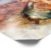 Hoefijzer Bend in Grand Canyon waterverf Foto Afdruk (Hoek)