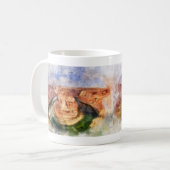 Hoefijzer Bend in Grand Canyon waterverf Koffiemok (Voorkant links)