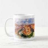 Hoefijzer Bend in Grand Canyon waterverf Koffiemok (Links)
