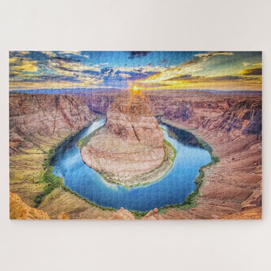 Hoefijzer Bend, Page, Arizona, Verenigde Staten Legpuzzel (Horizontaal)