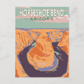 Hoefijzer Bend Travel Art Vintage Briefkaart (Voorkant)