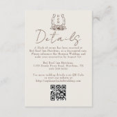 Hoefijzer Bloemen Western Boho Trouwdetail Informatiekaartje (Voorkant)