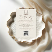 Hoefijzer Bloemen Western Boho Trouwdetail Informatiekaartje