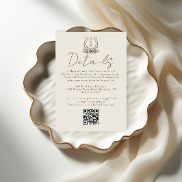 Hoefijzer Bloemen Western Boho Trouwdetail Informatiekaartje