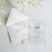 Hoefijzer & Bloemen Western Country Boho Wedding Acryl Uitnodigingen