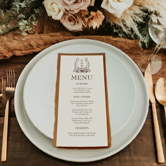 Hoefijzer & Bloemen Western Country Boho Wedding Menu
