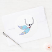 Hoefijzer Blue Feathers Stickers (Envelop)