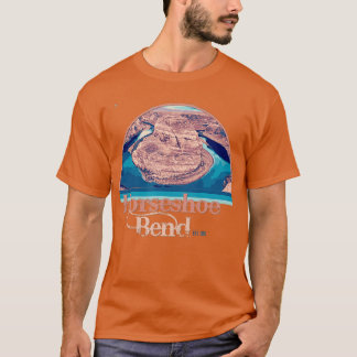 Hoefijzer-bocht-schommelwandelwandelwrijving T-shirt