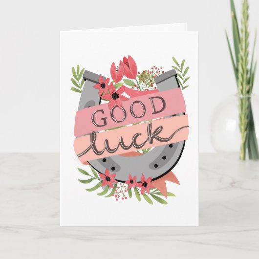 Hoefijzer brengt geluk kaart (Voorkant)