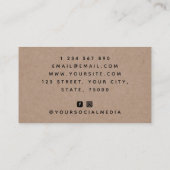 Hoefijzer Brown Kraft Paper Horseback Riding Boerd Visitekaartje (Achterkant)