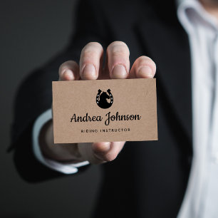 Hoefijzer Brown Kraft Paper Horseback Riding Boerd Visitekaartje