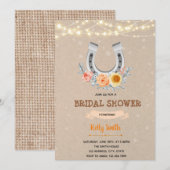 Hoefijzer bruidsdouche uitnodiging (Voorkant / Achterkant)