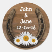 Hoefijzer bruiloft Sticker (Voorkant)