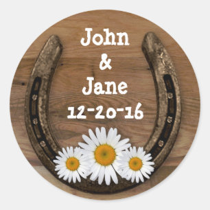 Hoefijzer bruiloft Sticker