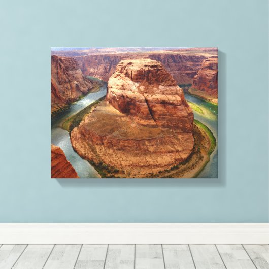 Hoefijzer buigen canvas afdruk (Insitu (Houten vloer))