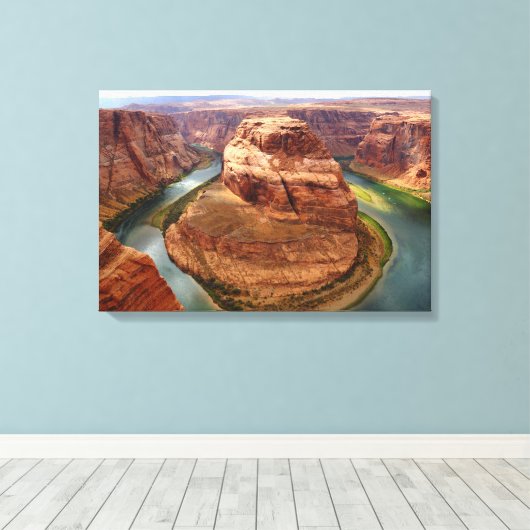 Hoefijzer buigen canvas afdruk (Insitu (Houten vloer))