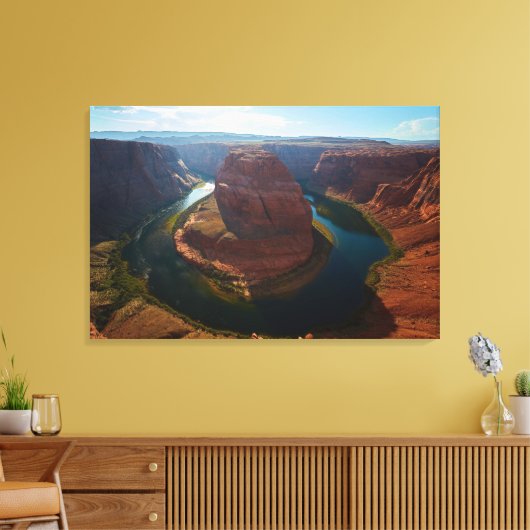 Hoefijzer buigen canvas afdruk (Insitu (Woonkamer))