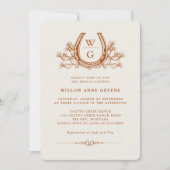 Hoefijzer Cactus Western Boho Vrijgezellenfeest Fo Kaart (Voorkant)