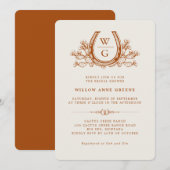 Hoefijzer Cactus Western Boho Vrijgezellenfeest Kaart (Voorkant / Achterkant)