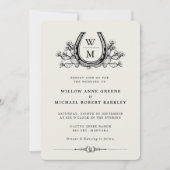 Hoefijzer Cactus Western Country Boho Wedding Kaart (Voorkant)