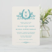 Hoefijzer Cactus Western Land Boho Wedding Inv Kaart (Staand voorkant)