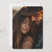 Hoefijzer Cactus Westerne foto Sla de datum op Kaart (Achterkant)