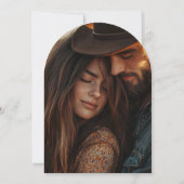 Hoefijzer Cactus Westerne foto Sla de datum op Kaart (Achterkant)