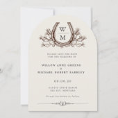 Hoefijzer Cactus Westerne foto Sla de datum op Kaart (Voorkant)