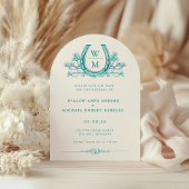 Hoefijzer Cactus Westerne foto Sla de datum op Kaart