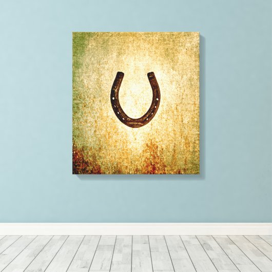 Hoefijzer Canvas Afdruk (Insitu (Houten vloer))