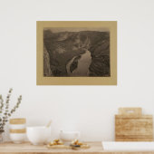 Hoefijzer Canyon, Green River, 1872 Poster (Keuken)