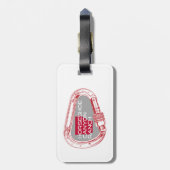 Hoefijzer Canyon Ranch Arkansas Bagagelabel (Achterkant verticaal)