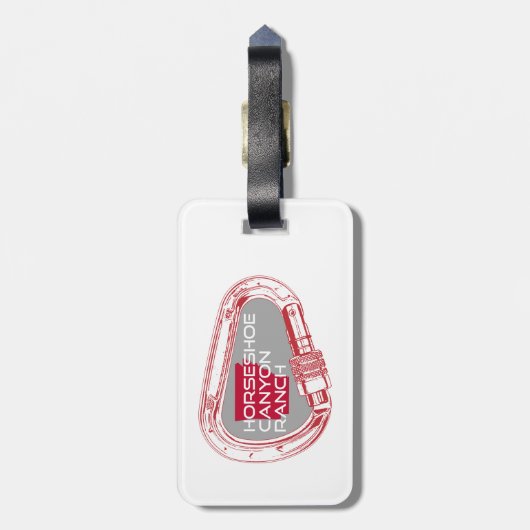 Hoefijzer Canyon Ranch Arkansas Bagagelabel (Achterkant verticaal)