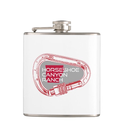 Hoefijzer Canyon Ranch Arkansas Heupfles (Voorkant)