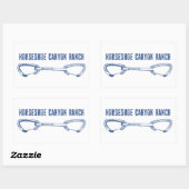 Hoefijzer Canyon Ranch Arkansas klimmen Quickdraw Rechthoekige Sticker (Vel)