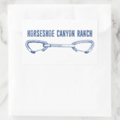 Hoefijzer Canyon Ranch Arkansas klimmen Quickdraw Rechthoekige Sticker (Tas)