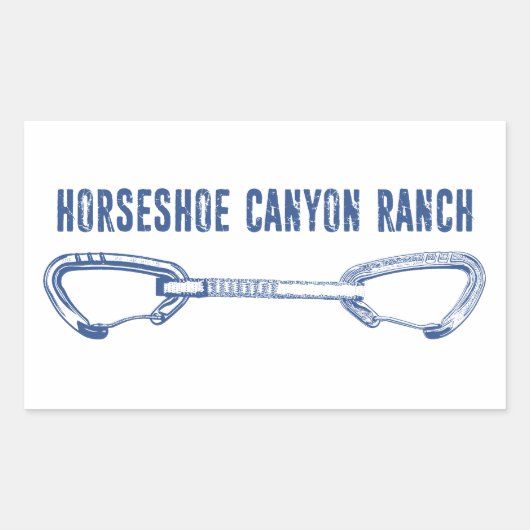 Hoefijzer Canyon Ranch Arkansas klimmen Quickdraw Rechthoekige Sticker (Voorkant)