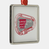 Hoefijzer Canyon Ranch Arkansas Metalen Ornament (Rechts)
