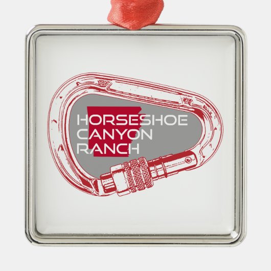 Hoefijzer Canyon Ranch Arkansas Metalen Ornament (Voorkant)