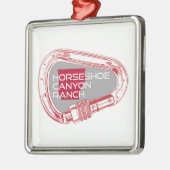 Hoefijzer Canyon Ranch Arkansas Metalen Ornament (Links)