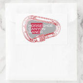 Hoefijzer Canyon Ranch Arkansas Rechthoekige Sticker (Tas)