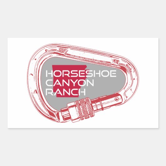 Hoefijzer Canyon Ranch Arkansas Rechthoekige Sticker (Voorkant)