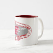 Hoefijzer Canyon Ranch Arkansas Tweekleurige Koffiemok (Voorkant rechts)