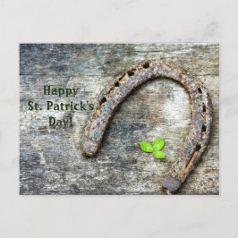 Hoefijzer Clover St. Patrick's Day Briefkaart