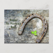 Hoefijzer Clover St. Patrick's Day Briefkaart (Voorkant)