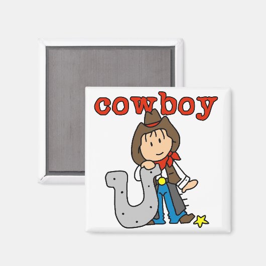 Hoefijzer Cowboy Tshirts en geschenken Magneet (Voorkant / Achterkant)