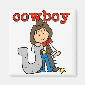Hoefijzer Cowboy Tshirts en geschenken Magneet (Voorkant)